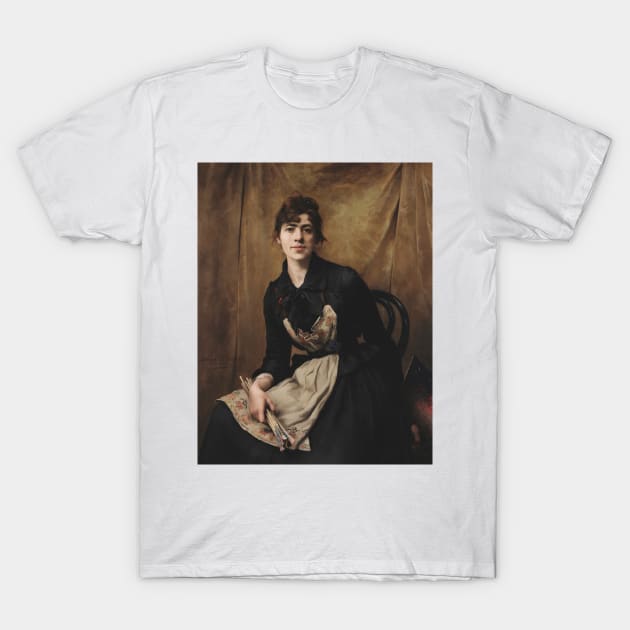 Self-portrait by Anna Bilinska T-Shirt by Classic Art Stall